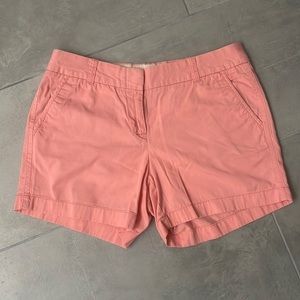 coral j. crew chino shorts